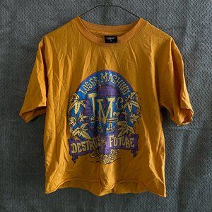 LOSER MACHINE GRAPHIC CROPPED BAND TEE